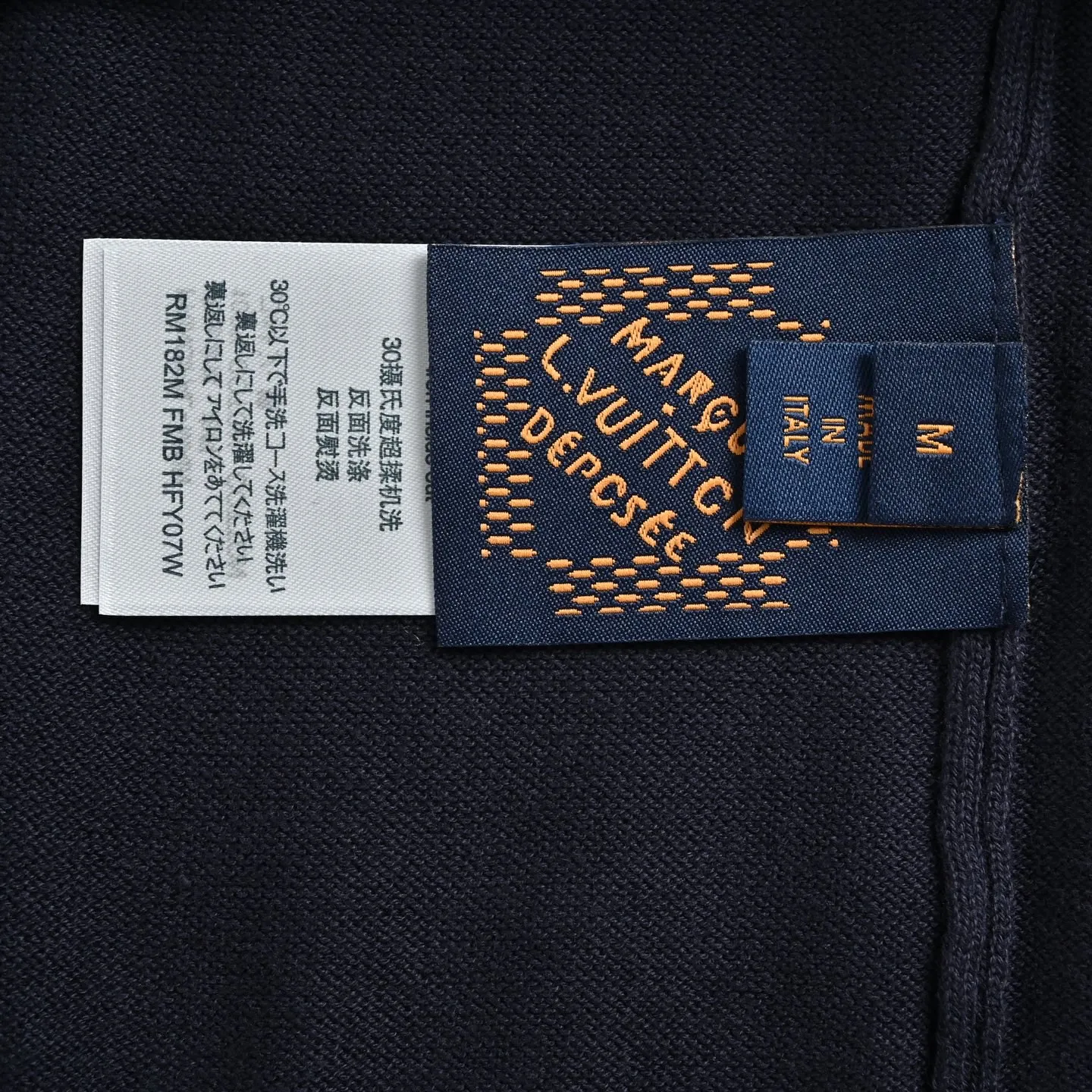Louis Vuitton/Louis Vuitton 26ss chest silicone badge knitted short sleeves